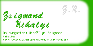 zsigmond mihalyi business card